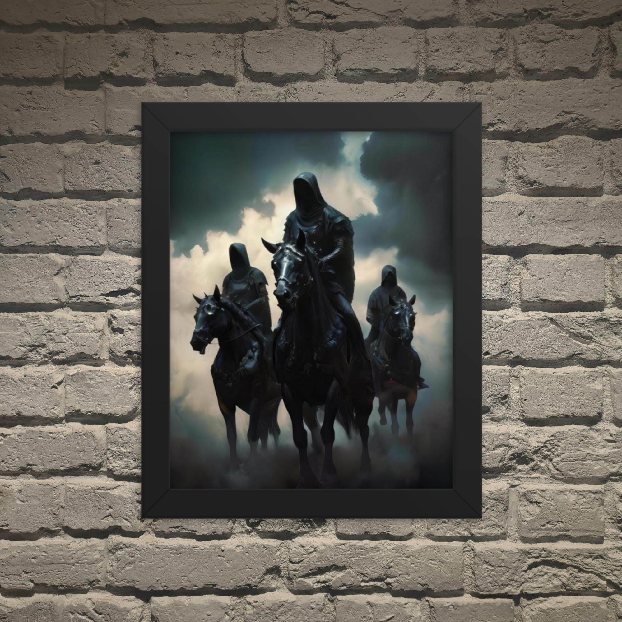 The Horsemen Dark Art Framed Poster - Pale Blood Store