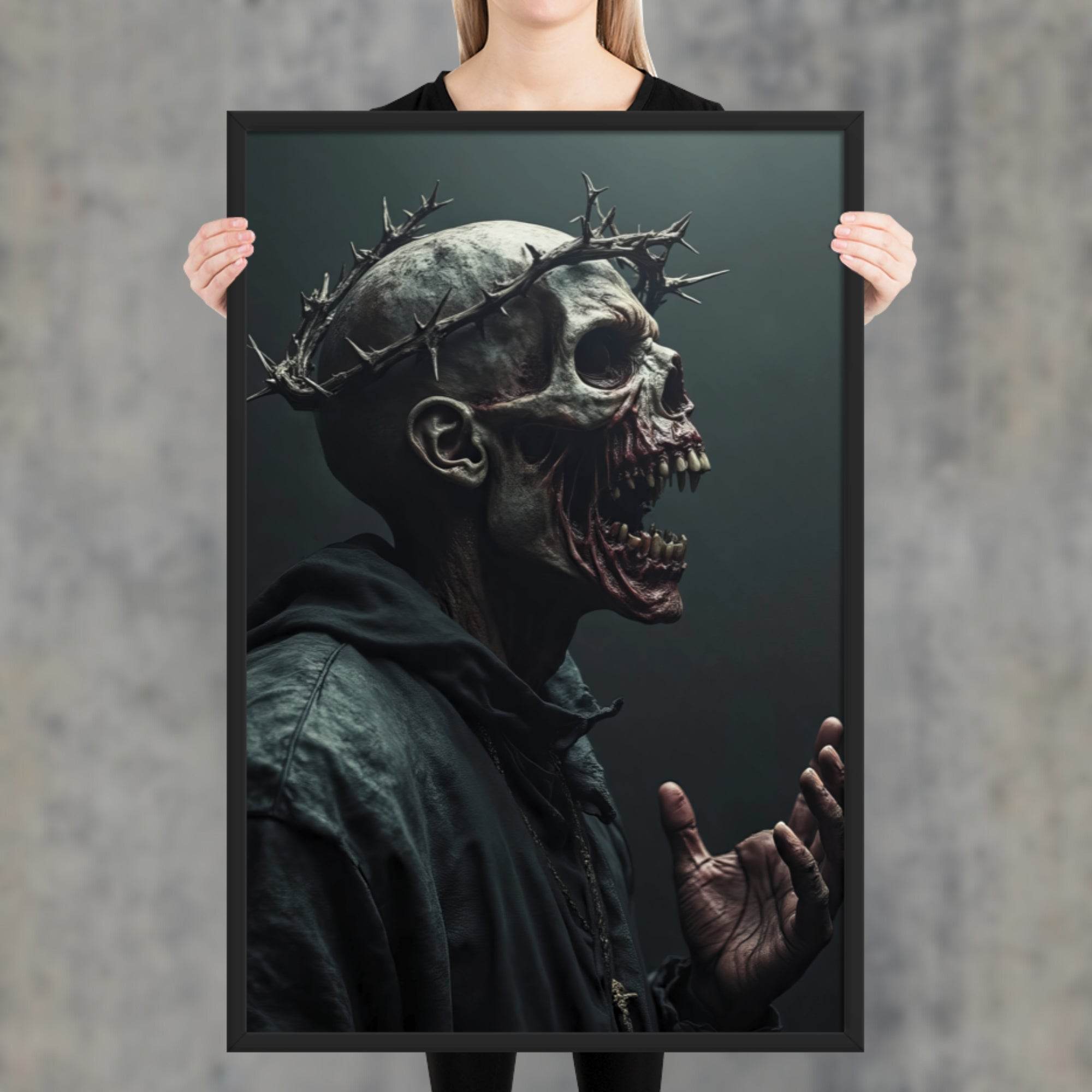 The Preacher Dark Art Framed Poster - Pale Blood Store