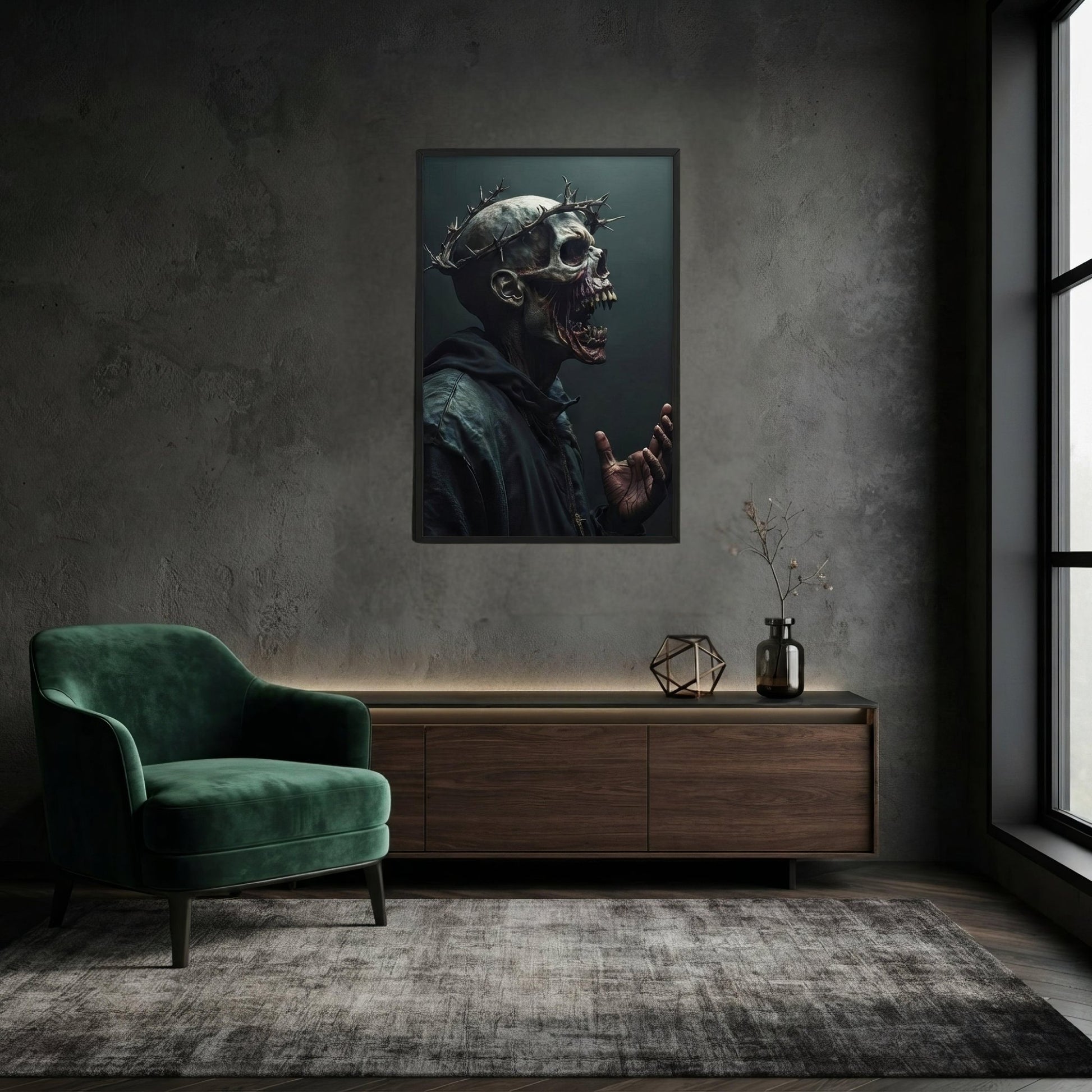 The Preacher Dark Art Framed Poster - Pale Blood Store