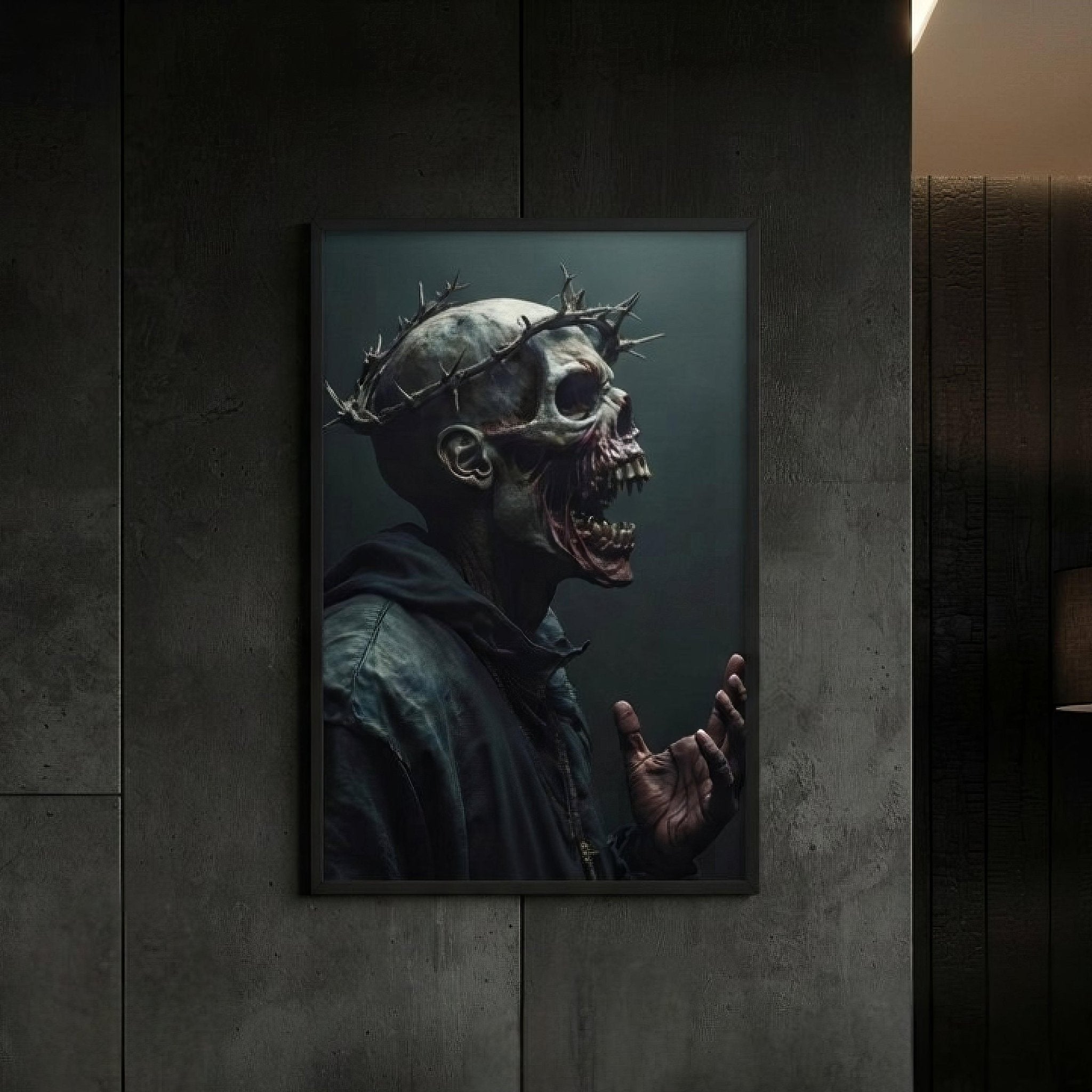 The Preacher Dark Art Framed Poster - Pale Blood Store