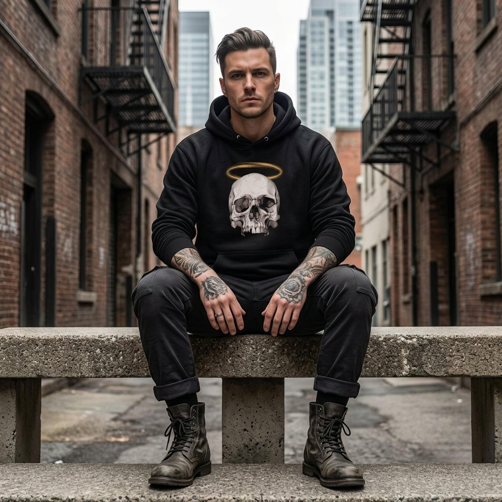 The Saint Neo Goth Unisex Hoodie - ["apparel","hoodie","men","the saint","unisex","winter","women"] | Pale Blood Store