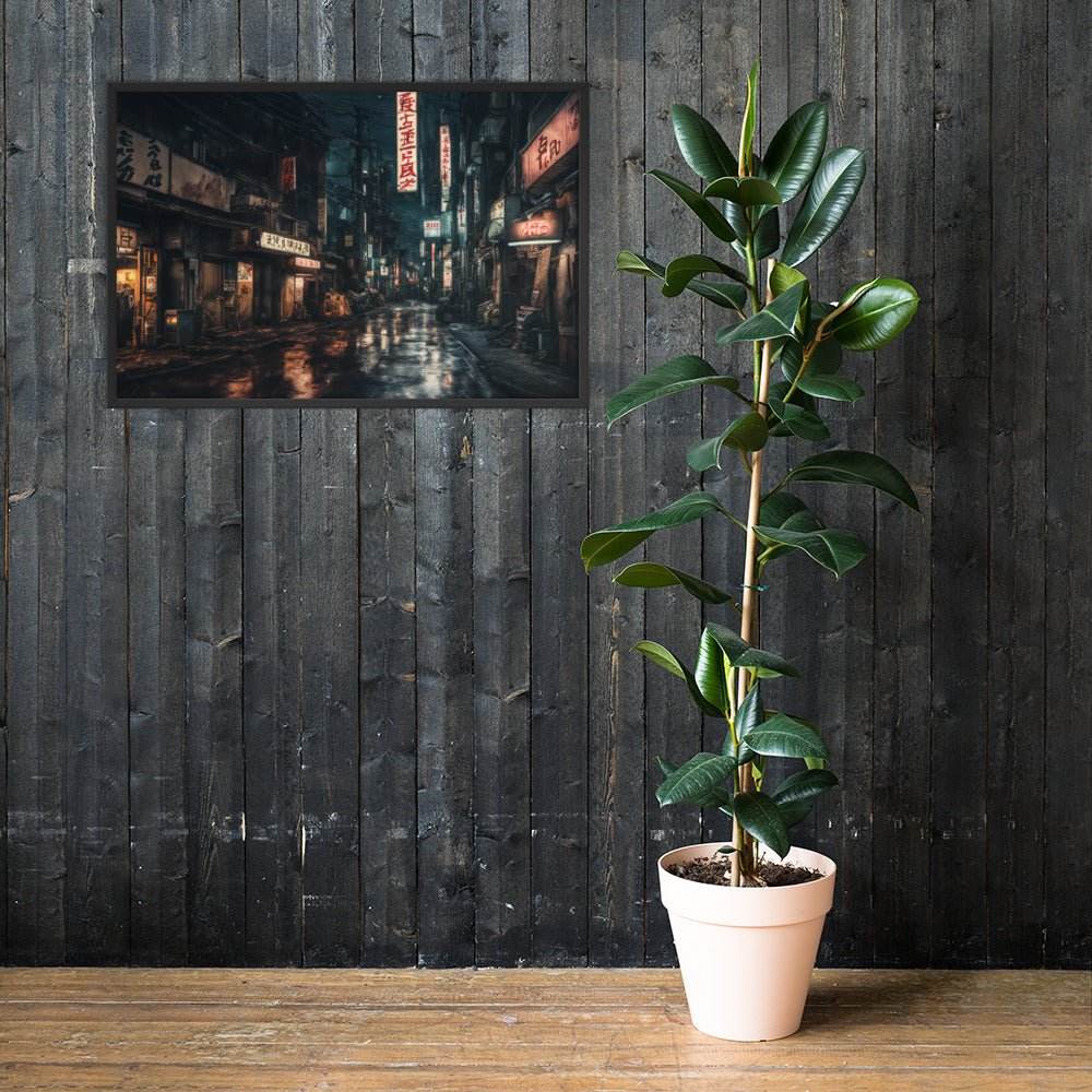 Tokyo Cyber Goth Framed Poster - Pale Blood Store