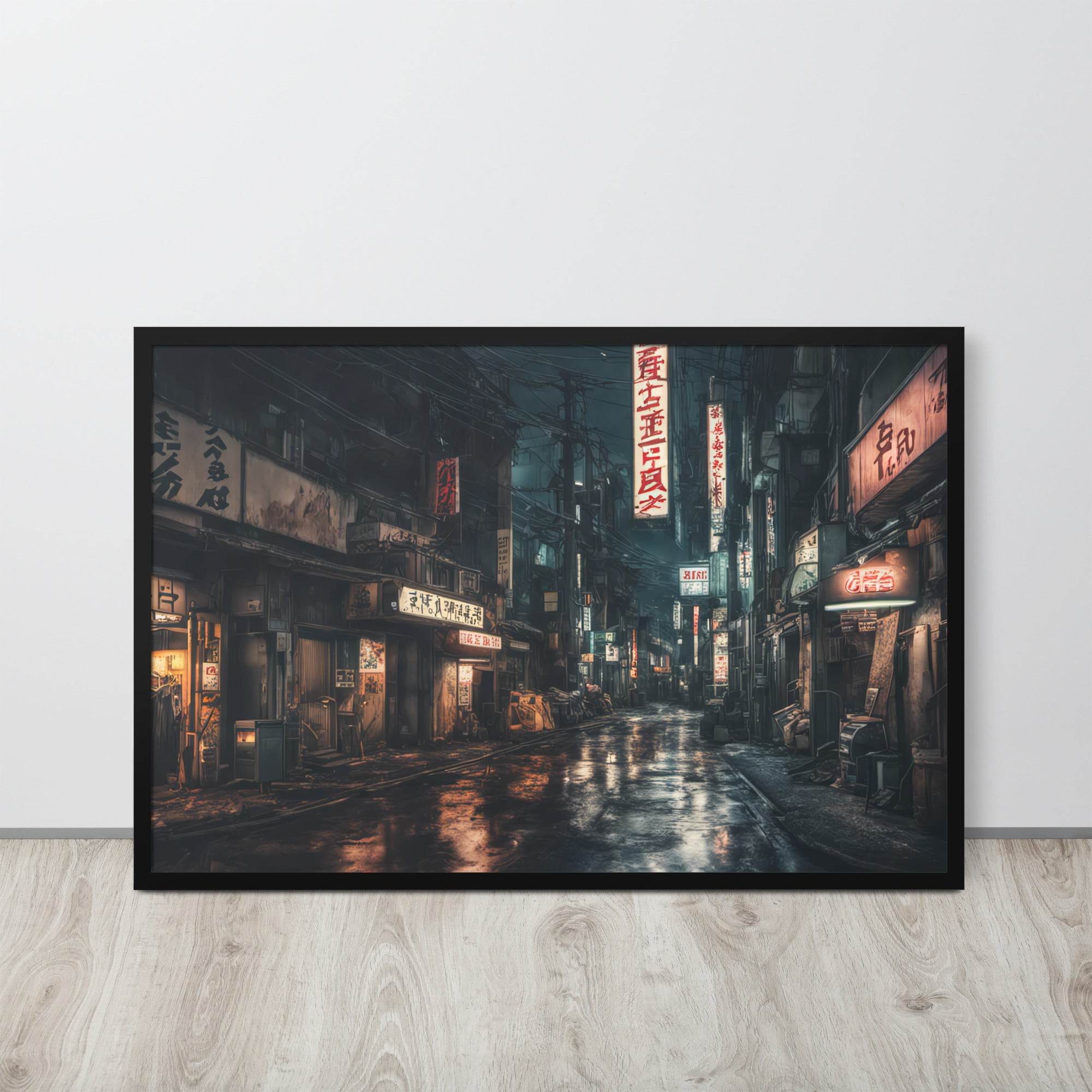 Tokyo Cyber Goth Framed Poster - Pale Blood Store