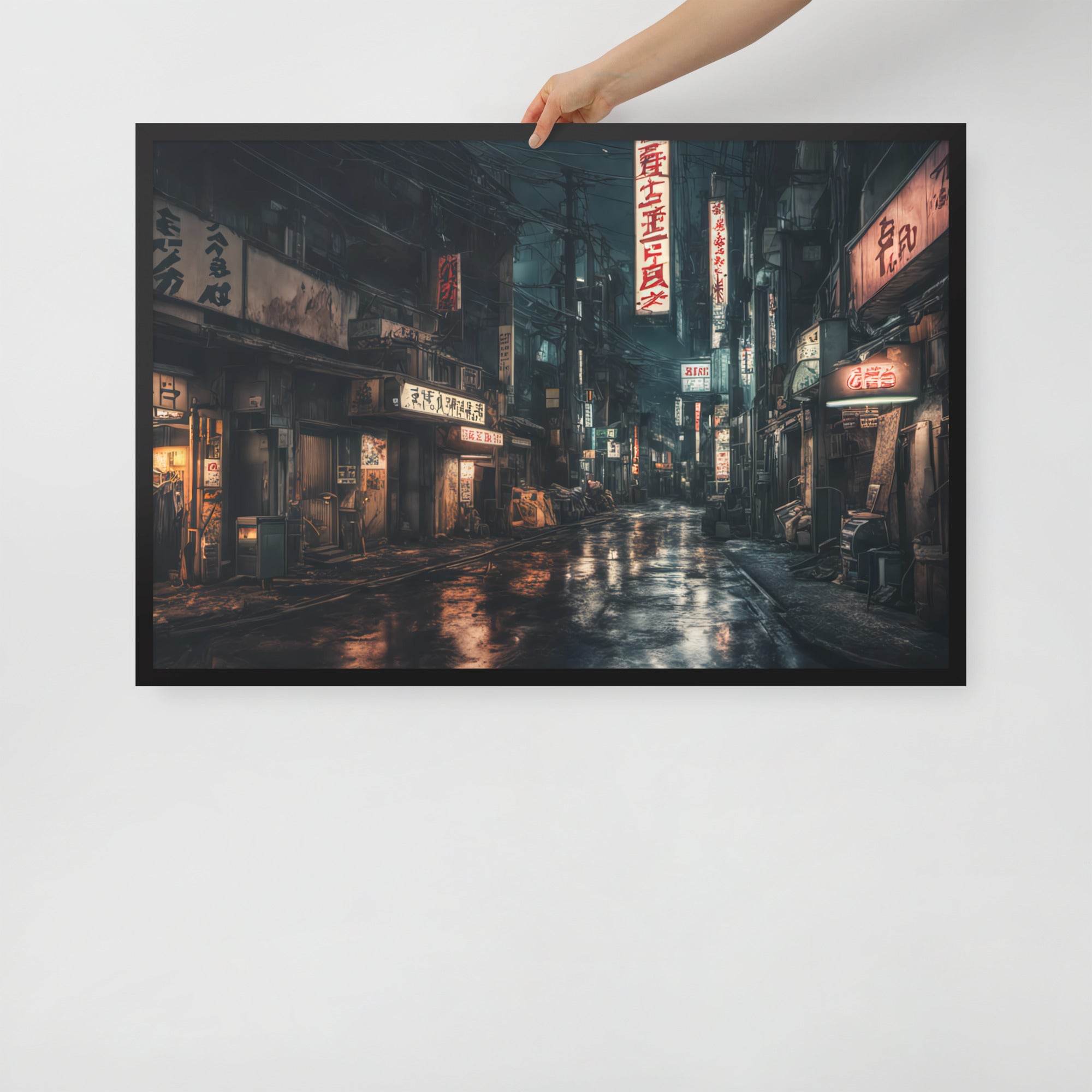 Tokyo Cyber Goth Framed Poster - Pale Blood Store