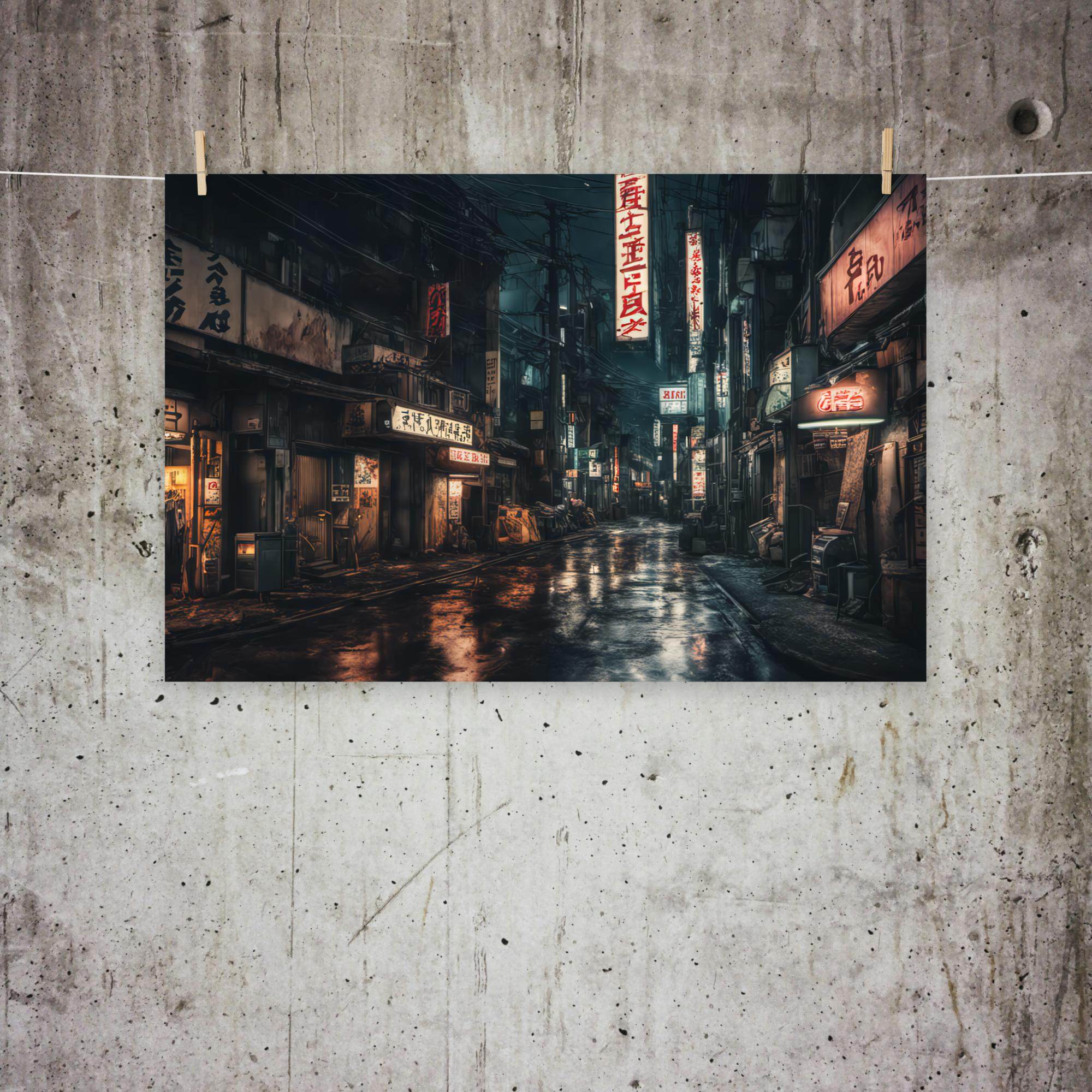 Tokyo Cyber Goth Poster - Pale Blood Store