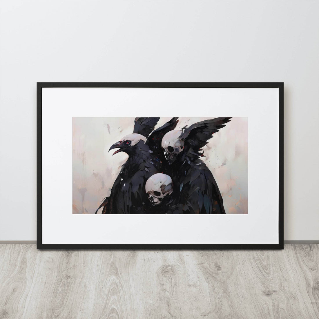Transitions Dark Aesthetic Framed Poster w/Mat - ["death","decor","eagle","framed","framed poster","poster","skull","transitions"] | Pale Blood Store