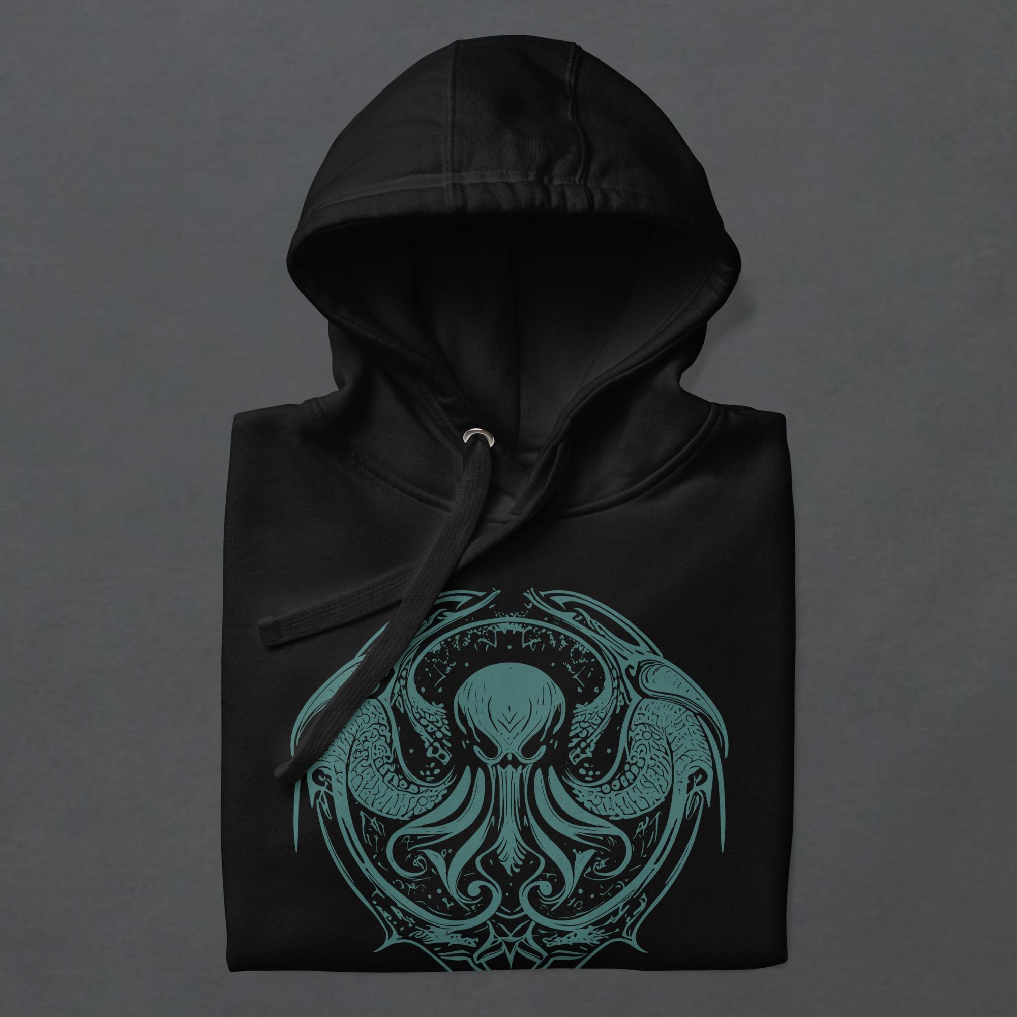Cthulhu Calling Neo Goth Unisex Hoodie - ["cosmic horror","cthulu","exclusive","gothic","hoodie","men","premium","streetwear","unisex","women"] | Pale Blood Store