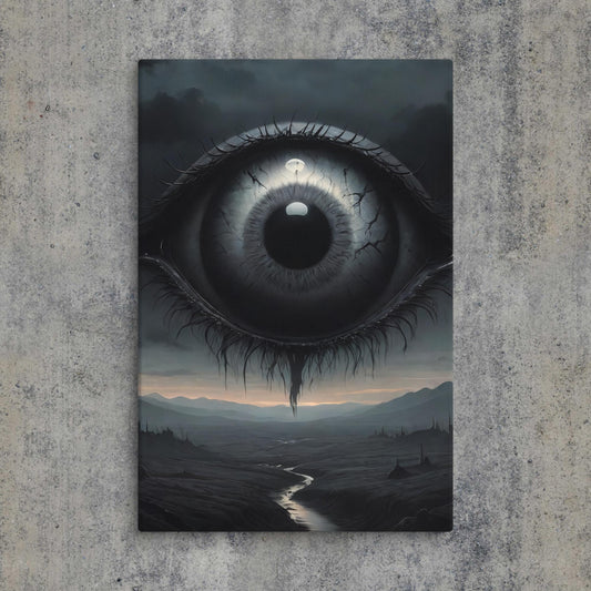 Veil of the Watcher Goth Aesthetic Canvas - Pale Blood Store