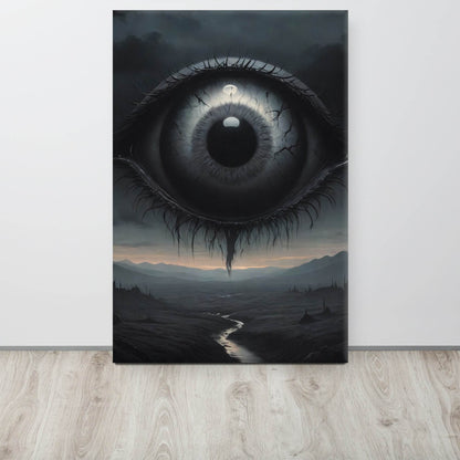 Veil of the Watcher Goth Aesthetic Canvas - Pale Blood Store