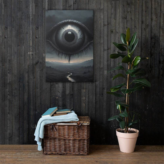 Veil of the Watcher Goth Aesthetic Canvas - Pale Blood Store
