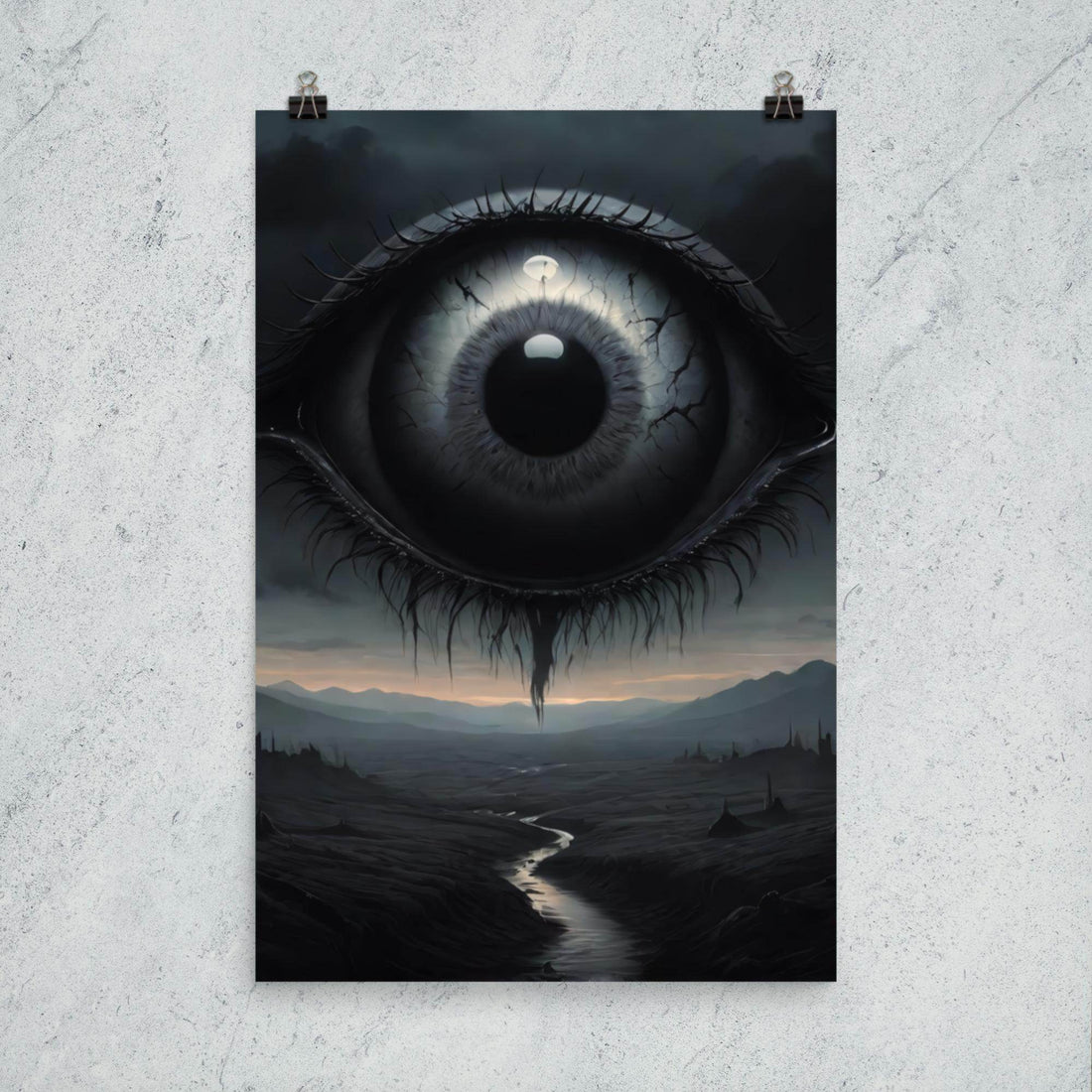 Veil of the Watcher Goth Aesthetic Poster - Pale Blood Store