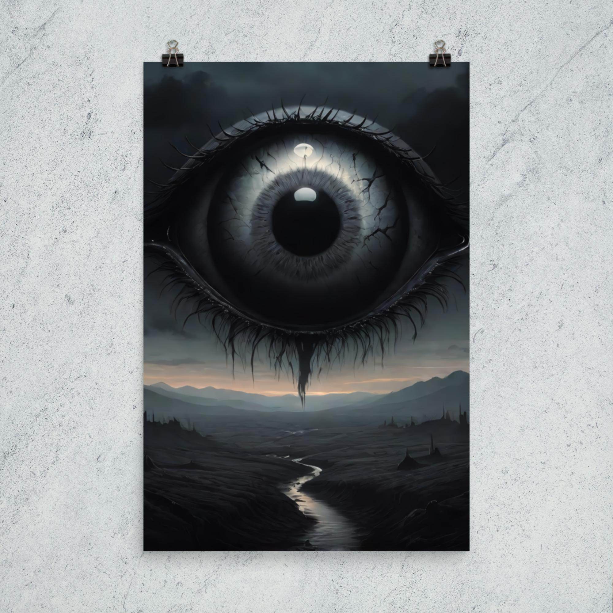 Veil of the Watcher Goth Aesthetic Poster - Pale Blood Store