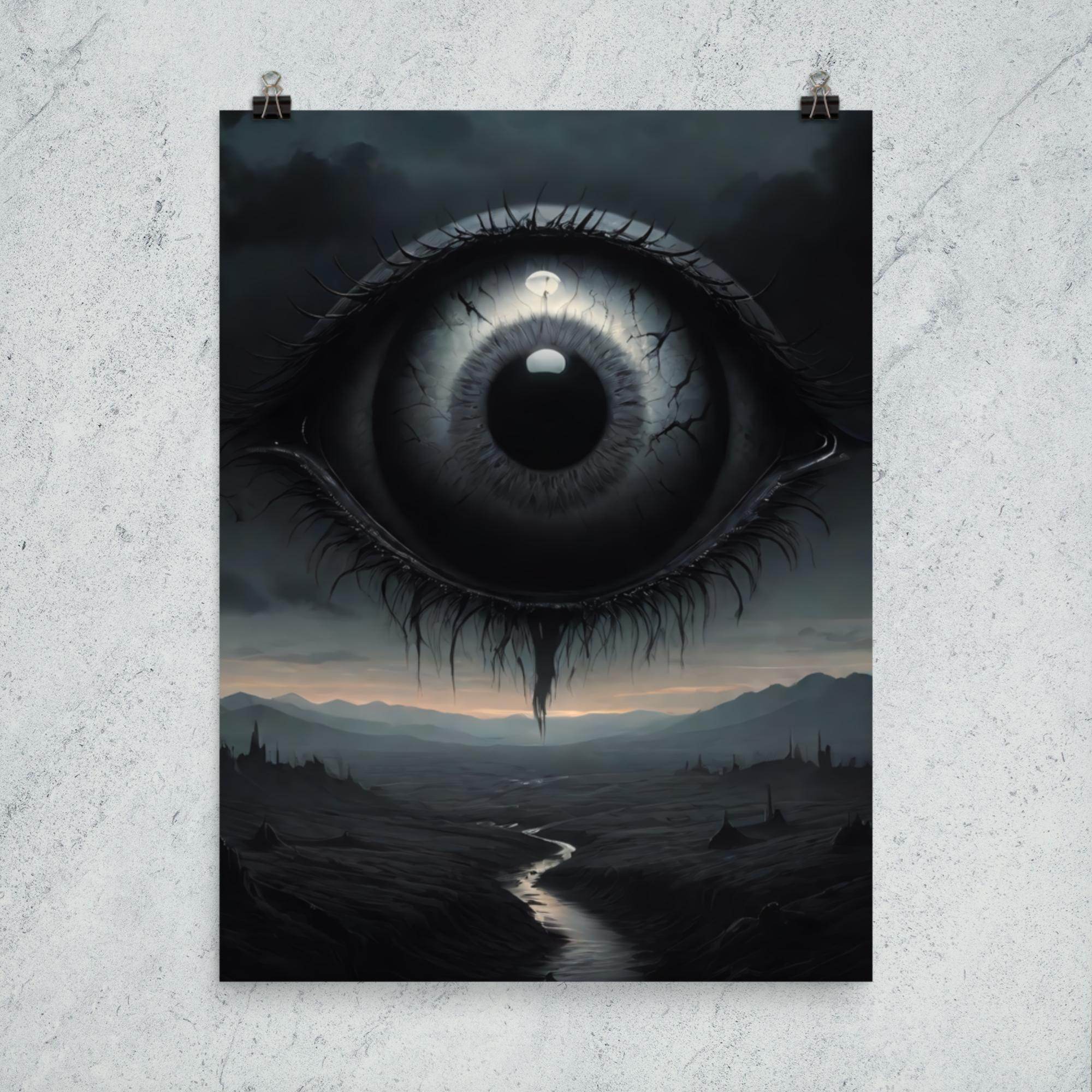 Veil of the Watcher Goth Aesthetic Poster - Pale Blood Store