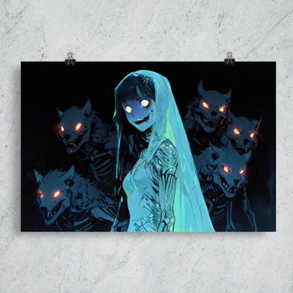 Veiled Haunting Dark Anime Poster - Pale Blood Store