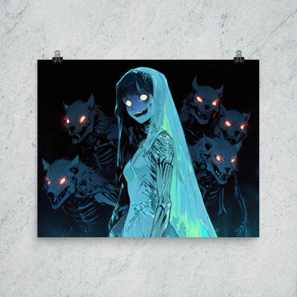 Veiled Haunting Dark Anime Poster - Pale Blood Store