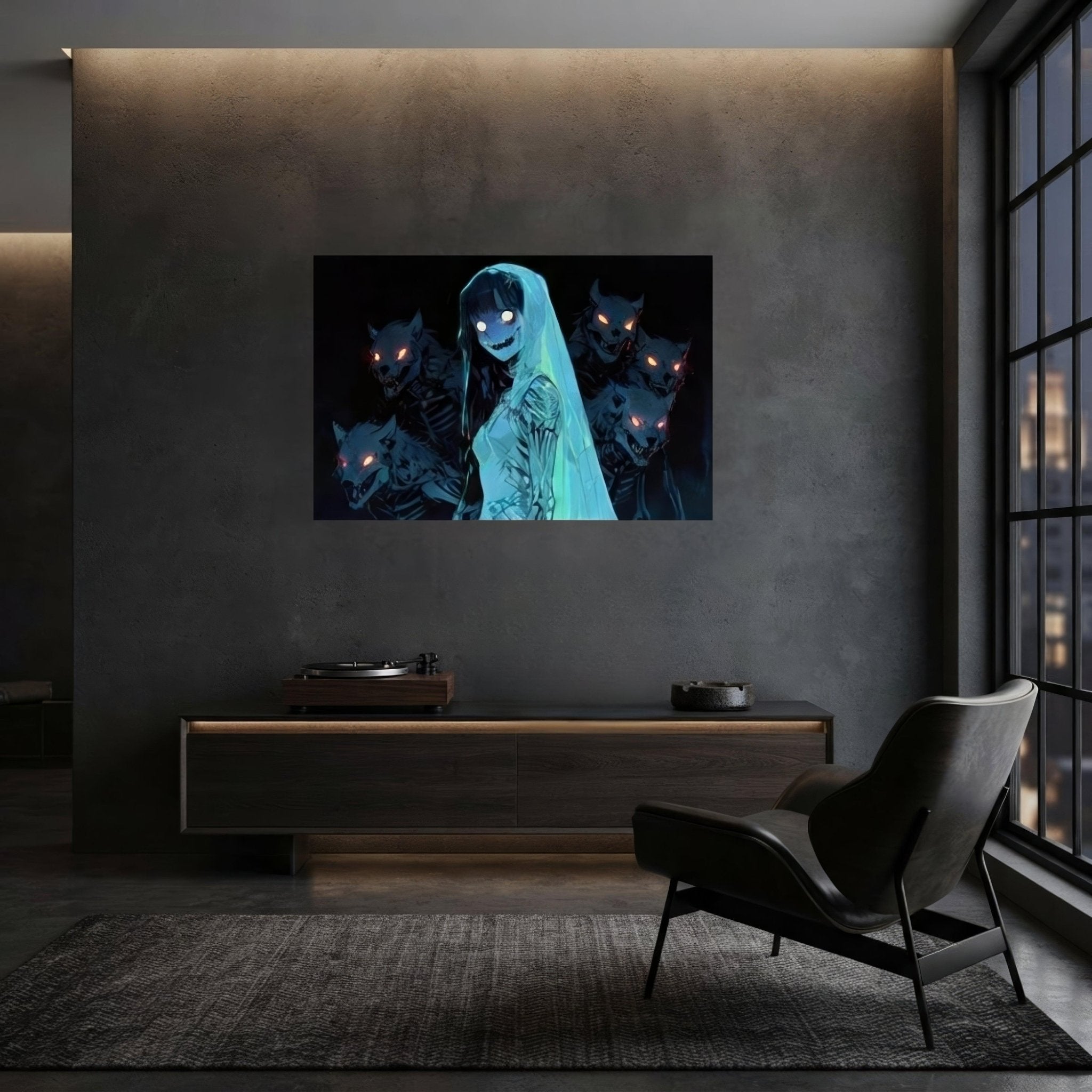 Veiled Haunting Dark Anime Poster - Pale Blood Store