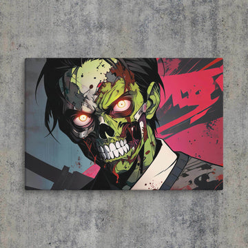 Zombie Avenger 2000 Dark Anime Canvas - Pale Blood Store