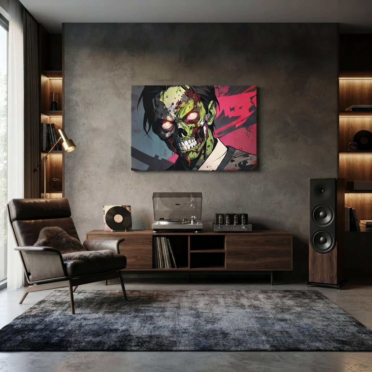 Zombie Avenger 2000 Dark Anime Canvas - Pale Blood Store