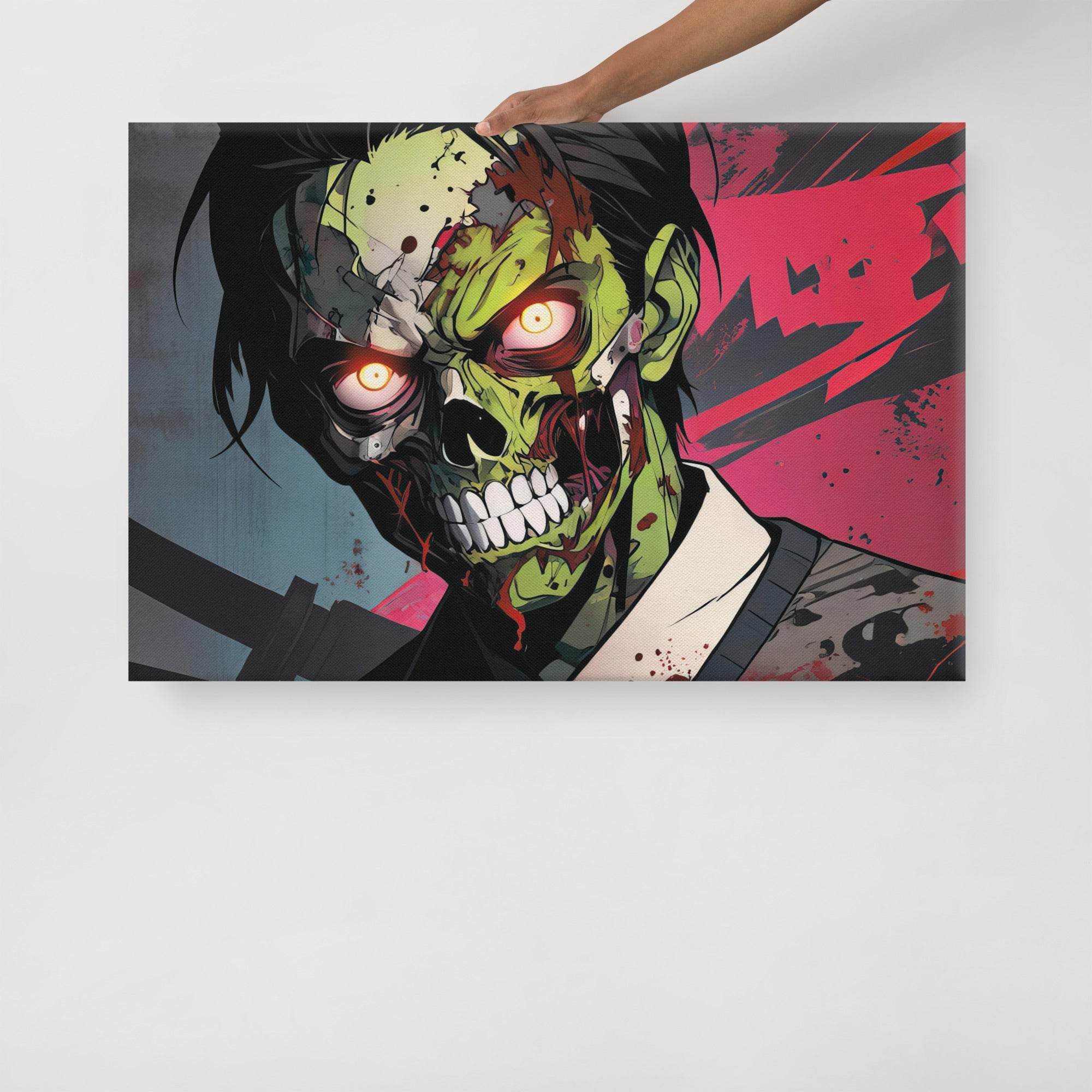 Zombie Avenger 2000 Dark Anime Canvas - Pale Blood Store