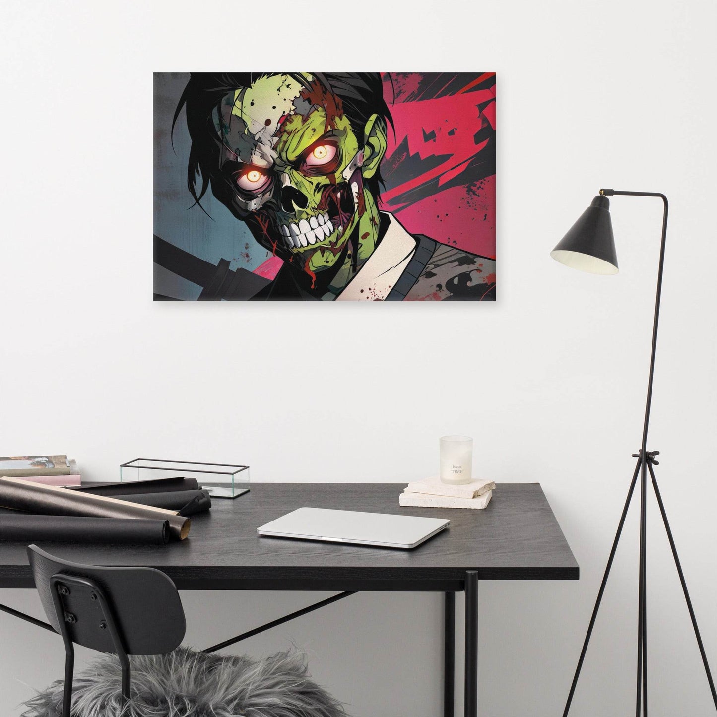 Zombie Avenger 2000 Dark Anime Canvas - Pale Blood Store