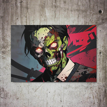 Zombie Avenger 2000 Dark Anime Metal Prints - Pale Blood Store