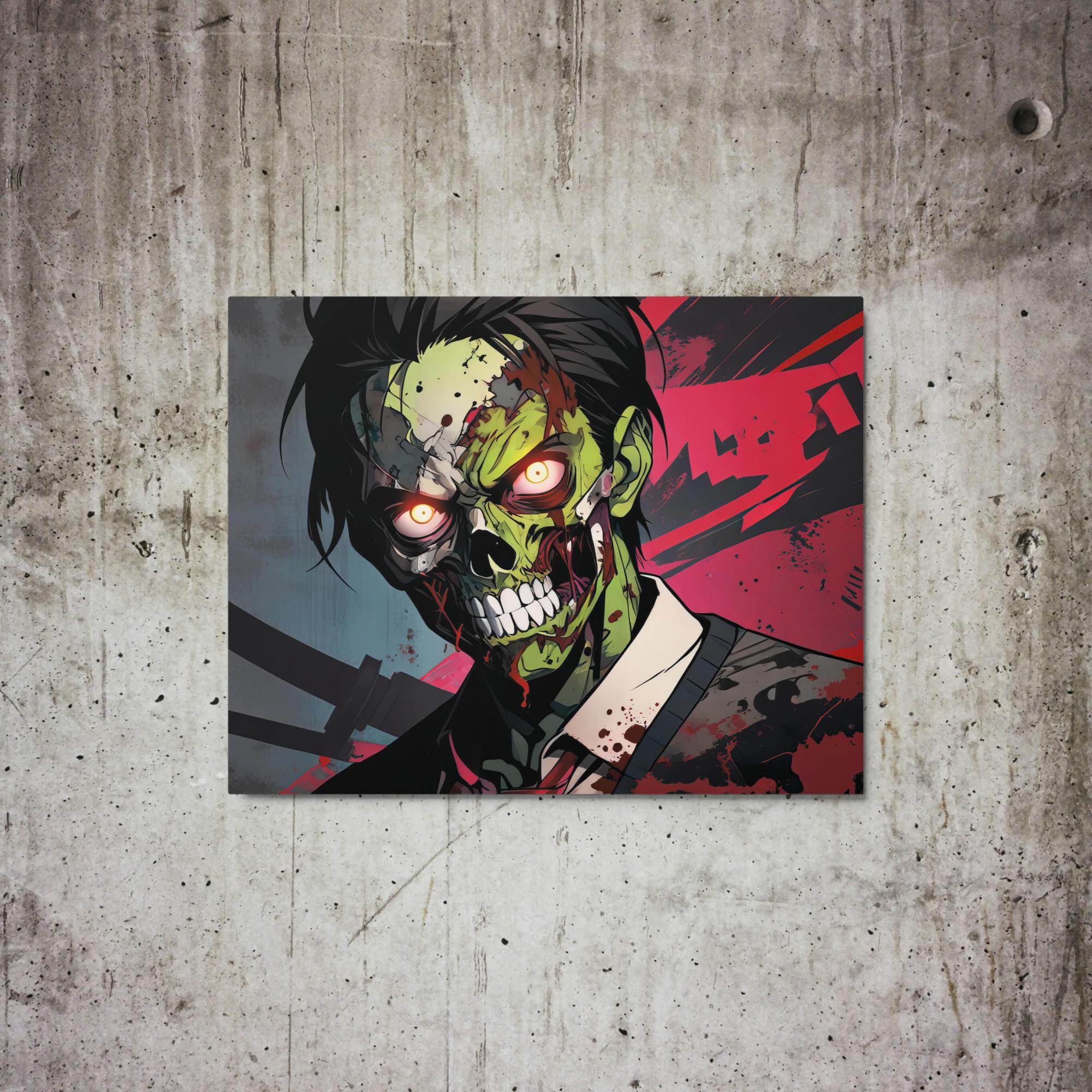 Zombie Avenger 2000 Dark Anime Metal Prints - Pale Blood Store