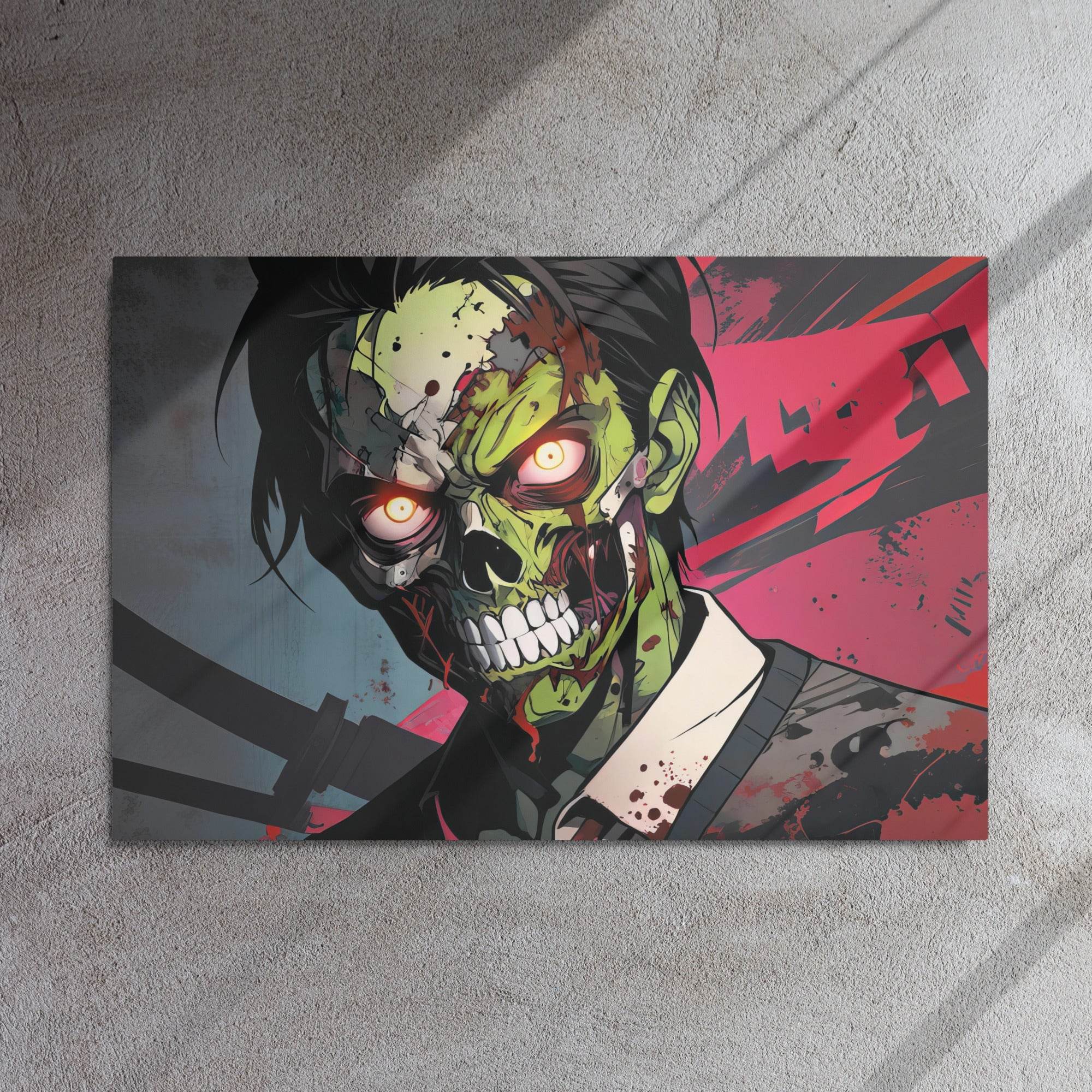 Zombie Avenger 2000 Dark Anime Metal Prints - Pale Blood Store