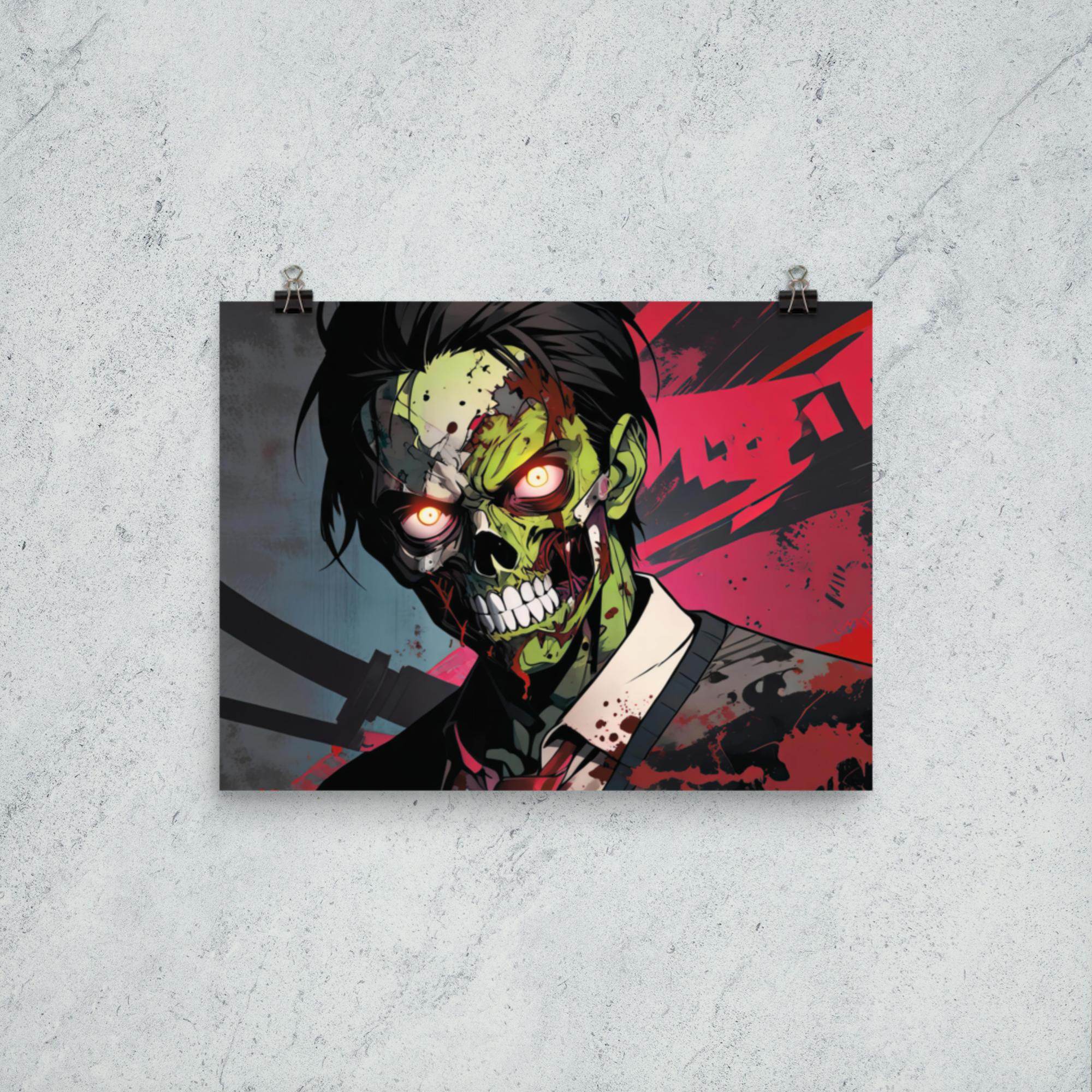 Zombie Avenger 2000 Dark Anime Poster - Pale Blood Store