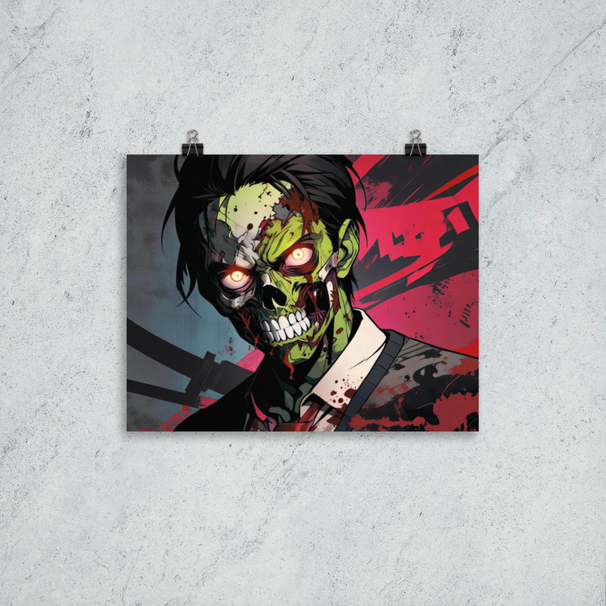 Zombie Avenger 2000 Dark Anime Poster - Pale Blood Store