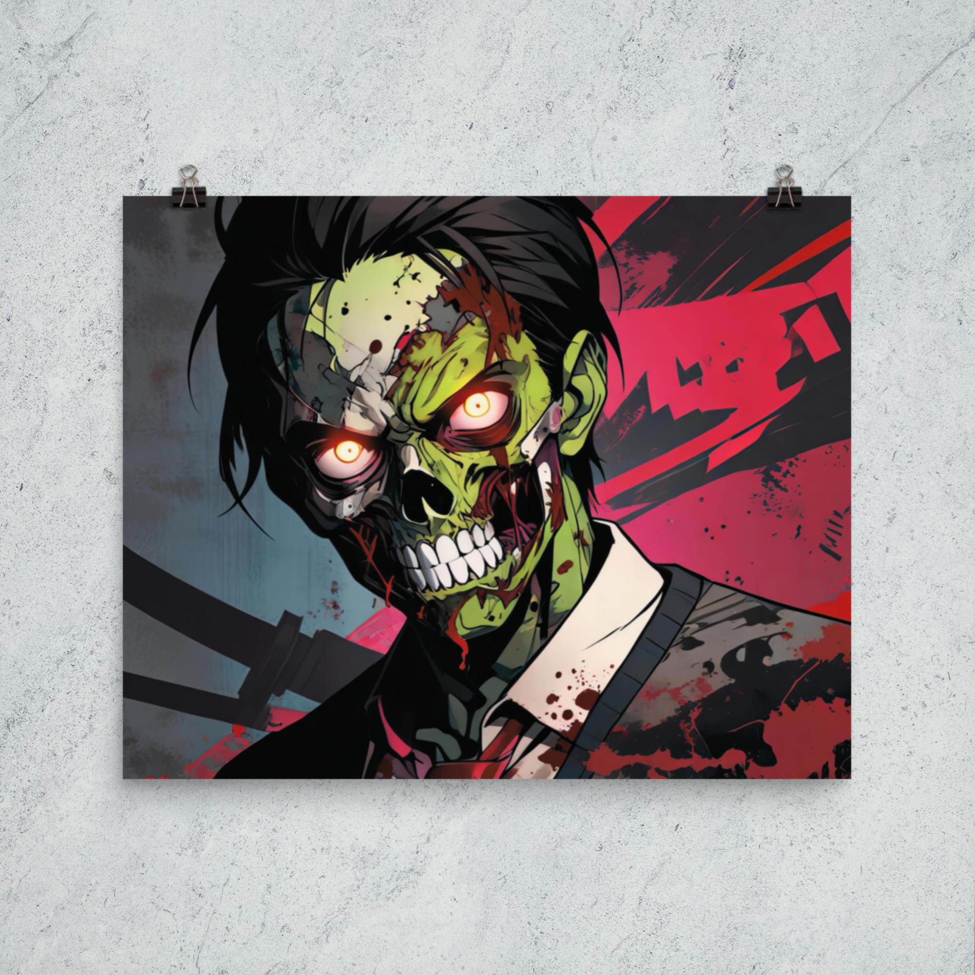 Zombie Avenger 2000 Dark Anime Poster - Pale Blood Store